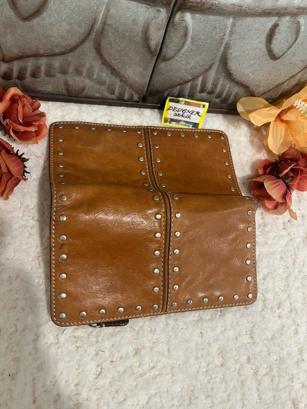 MICHAEL KORS Astor Leather Wallet Luggage Tan